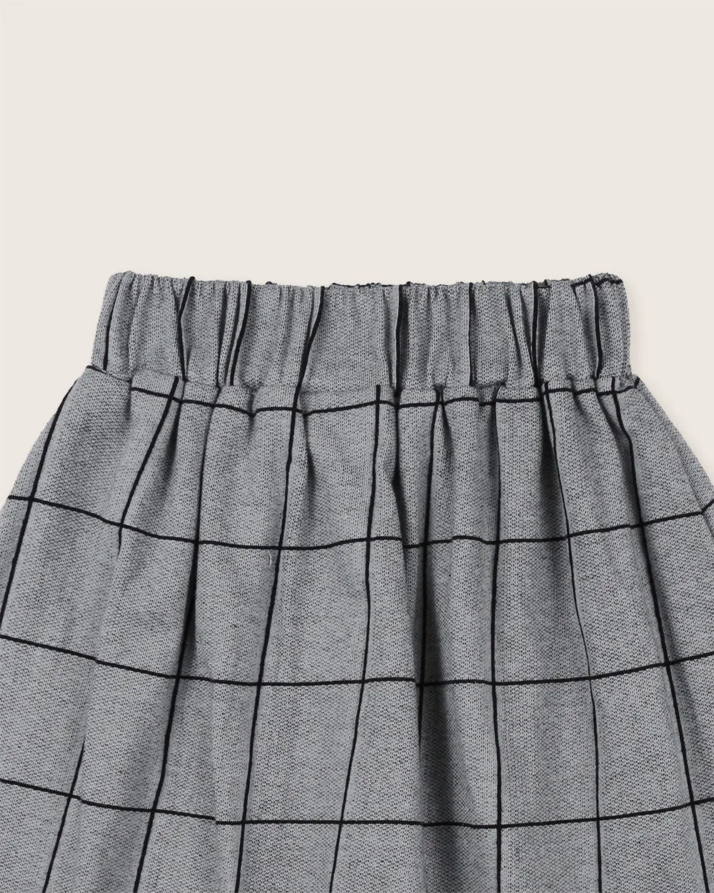 Window Pane Check Midi Skirt