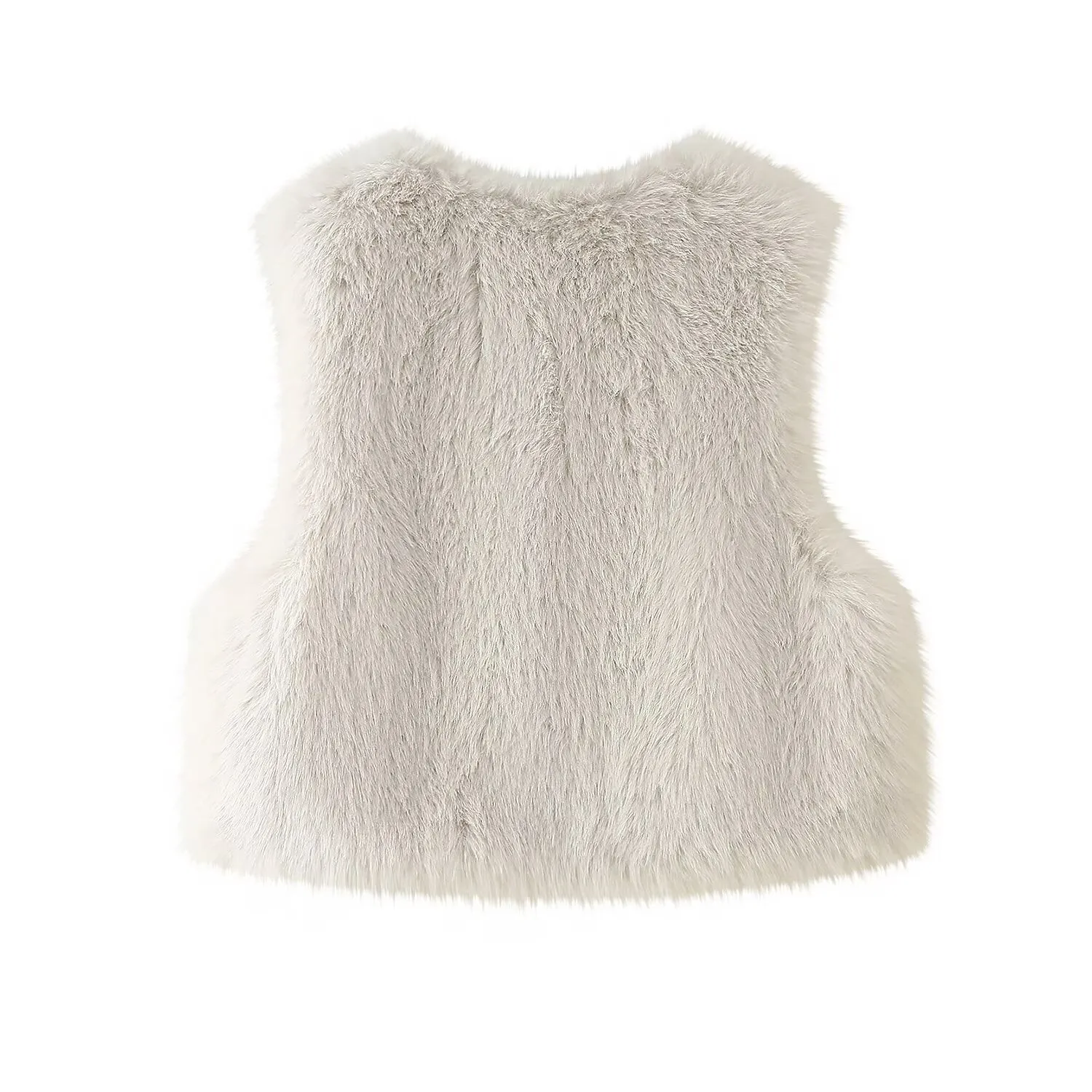 Women Clothing Autumn Winter Street Artificial Fur Effect Short Vest