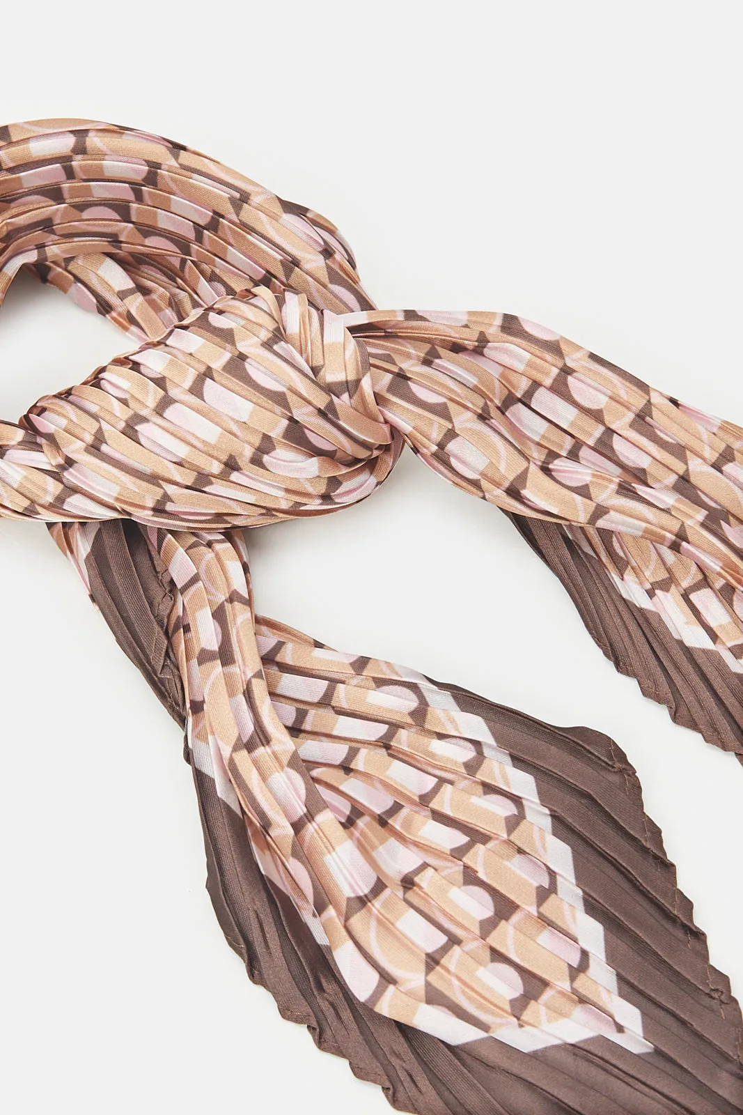 Women Multicolour Pleated Scarf