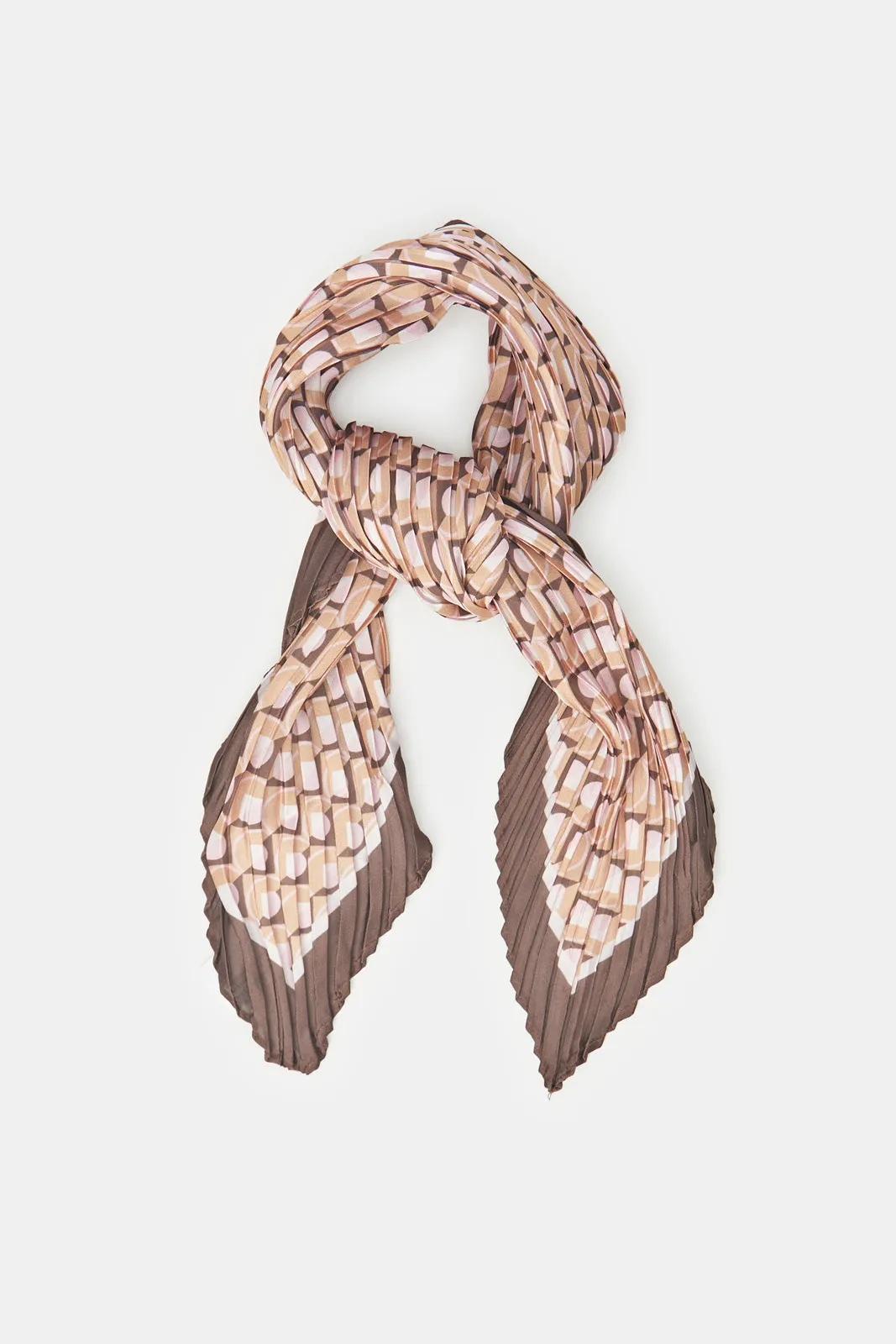 Women Multicolour Pleated Scarf