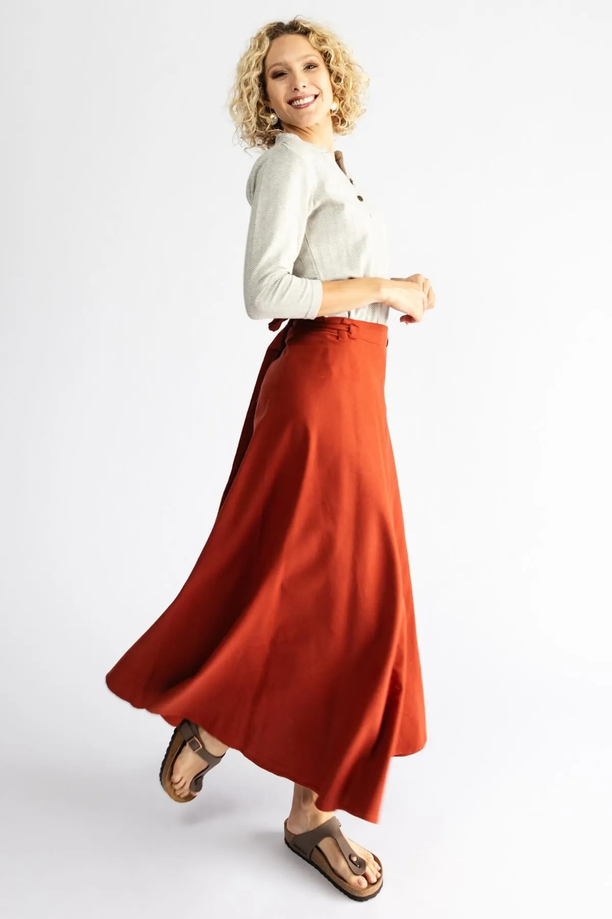 Wrap Skirt - Rust