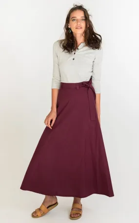 Wrap Skirt - Wine