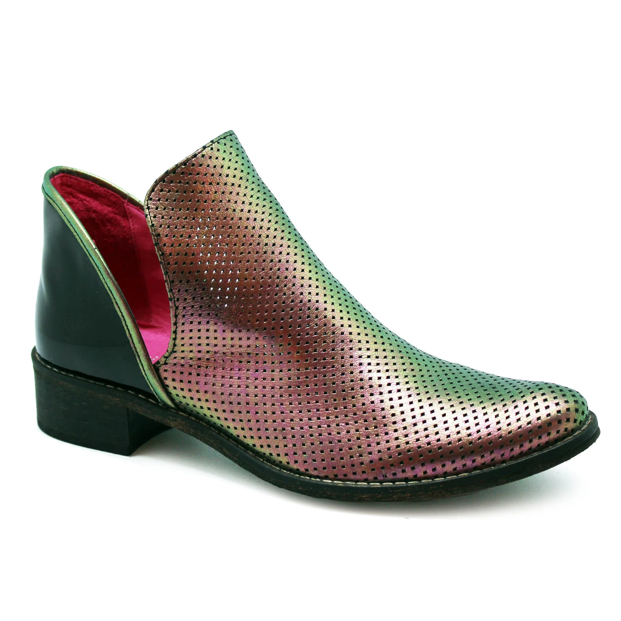 Zippette - Iridescent ankle boot